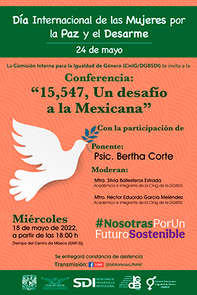Cartel promocional: Conferencia "15,547, Un desafío a la Mexicana"