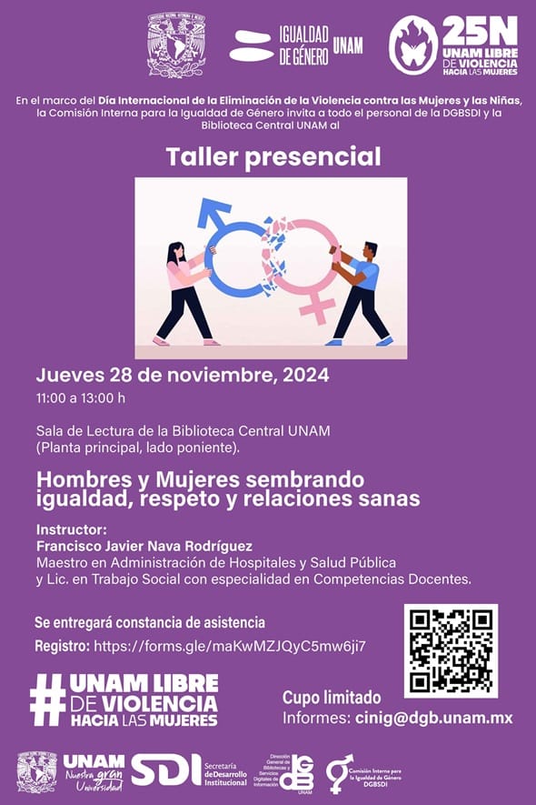 Cartel promocional: Mujeres y Hombres Sembrando Igualdad, Respeto y Relaciones Sanas